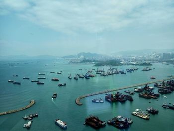 Boats in harbor