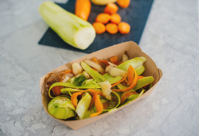 Close-up of food on table