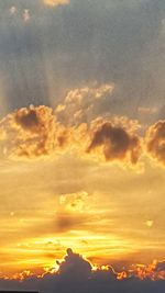 Scenic view of cloudscape during sunset