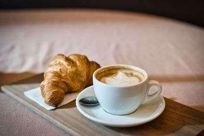 Close-up of coffee on table