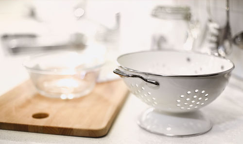 Close-up of bowl on table