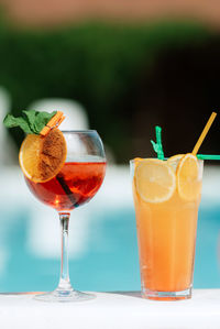 Close-up of drink on table