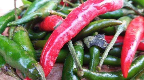 Close-up of chili peppers