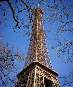 Low angle view of eiffel tower