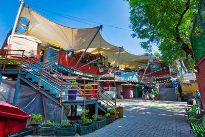 View of market stall