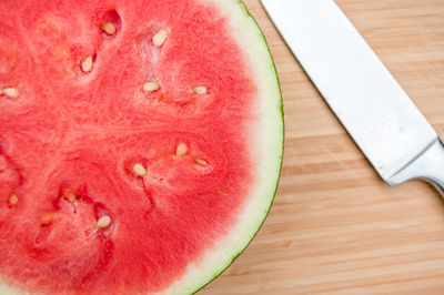 Cross section of fresh watermelon