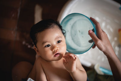 Portrait of cute baby girl