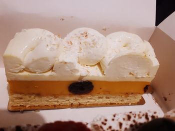 Close-up of cake in plate