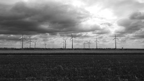 Landscape with cloudy sky