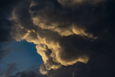 Low angle view of storm clouds in sky
