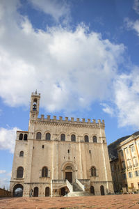 The main square of gubbio, a small medieval town in central italy.