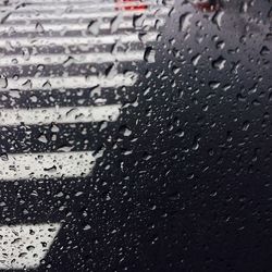 Full frame shot of wet car window