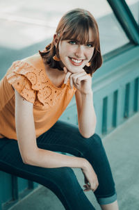 Portrait of a smiling young woman