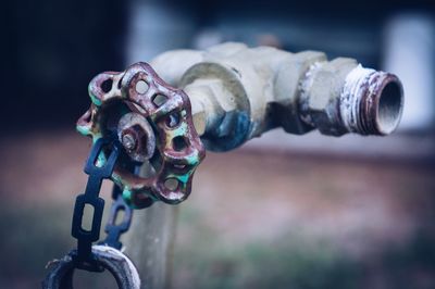 Close-up of faucet