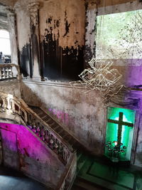 Interior of abandoned building