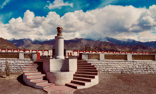 View of historic building against cloudy sky