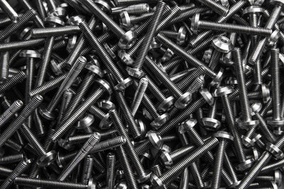 Full frame shot of screws