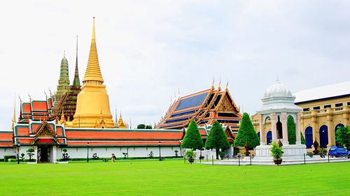 View of temple against cloudy sky