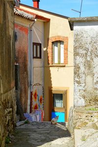 Alleys in old town of montefalcione, in avellino province. 