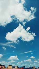 Low angle view of buildings against sky