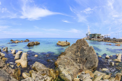 Scenic view of sea against sky