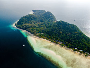 High angle view of beach