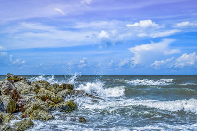 Scenic view of sea against sky