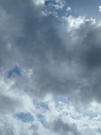 Low angle view of cloudy sky