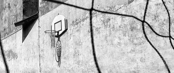 Close-up of basketball hoop