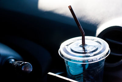 Close-up of cigarette on table