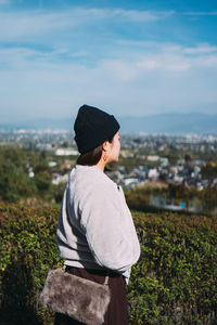 Woman looking at camera