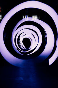 Directly above shot of spiral staircase