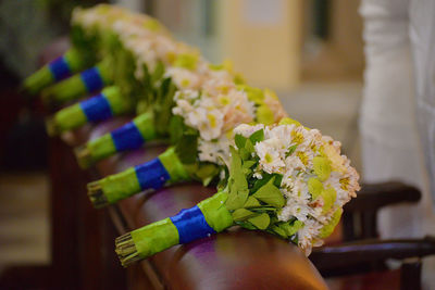 Close-up of flower bouquets