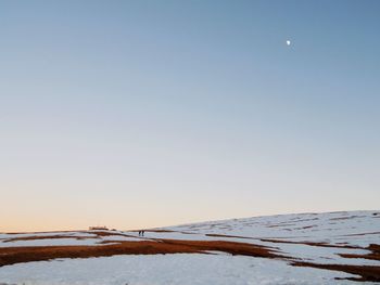 Scenic view of landscape against clear sky