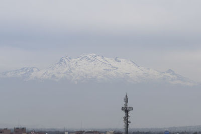 View of snowcapped mountain against sky