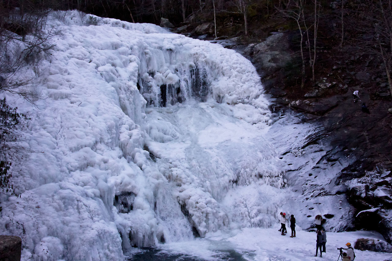 Frozen bald river falls