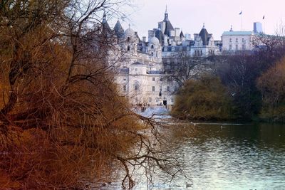 Reflection of buildings in water