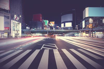 Illuminated city at night