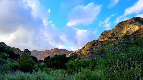 Panoramic view of mountains against sky