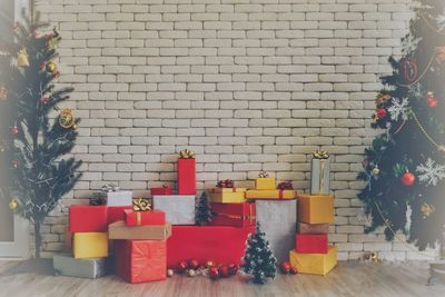 Christmas tree on wall