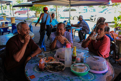 Group of people at restaurant