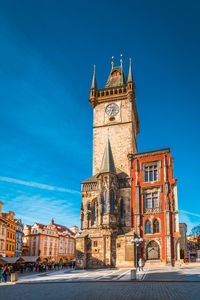 Clock tower against blue sky