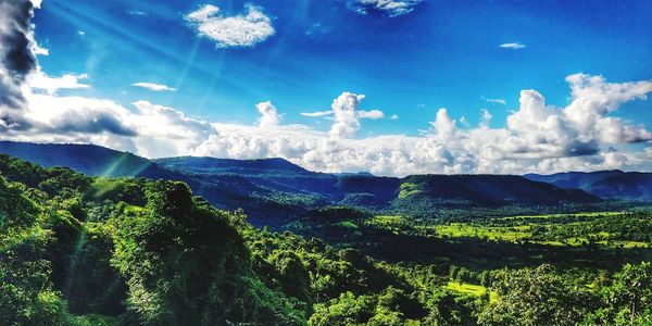 Panoramic view of landscape against sky