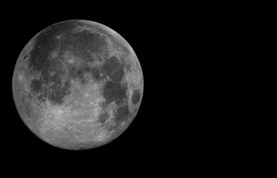 Low angle view of moon in sky