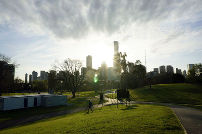 Scenic view of cityscape against sky