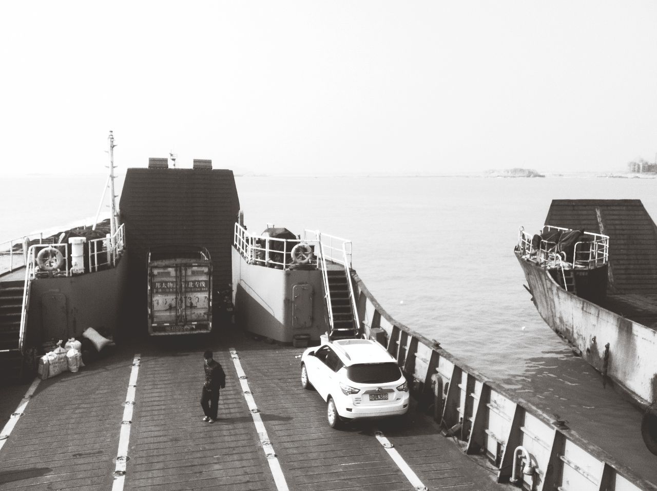 On The Road Enjoying Life Blackandwhite Boats