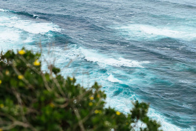 High angle view of sea