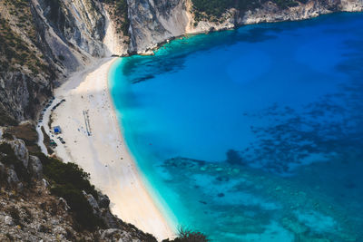 High angle view of sea shore