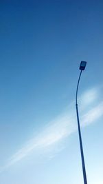 Low angle view of street light against sky