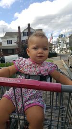 Portrait of smiling girl on playground